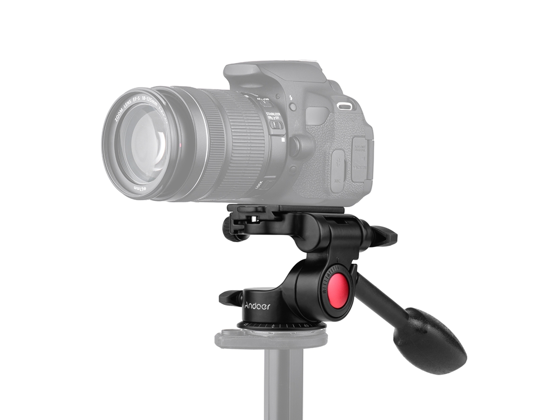 Cabezal De Trípode Andoer 3-way Damping Aluminio 10kg Para Cámaras Dslr Ildc Panorámica