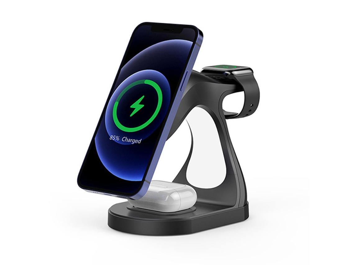 Cargador Inalámbrico Carga Inalámbrica Rápida Ampliamente Compatible Una Yizhood Negro
