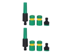 Kit De 8 Conectores De Manguera Abs G1/2 Para Jardín, Riego Y Lavado.