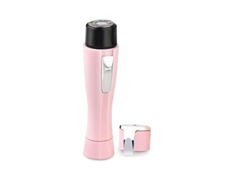 Depiladora eléctrica con pilas, removedor de vello facial, herramientas de belleza, recortadora, mini afeitadora para mujeres, rosa BISBISOUS