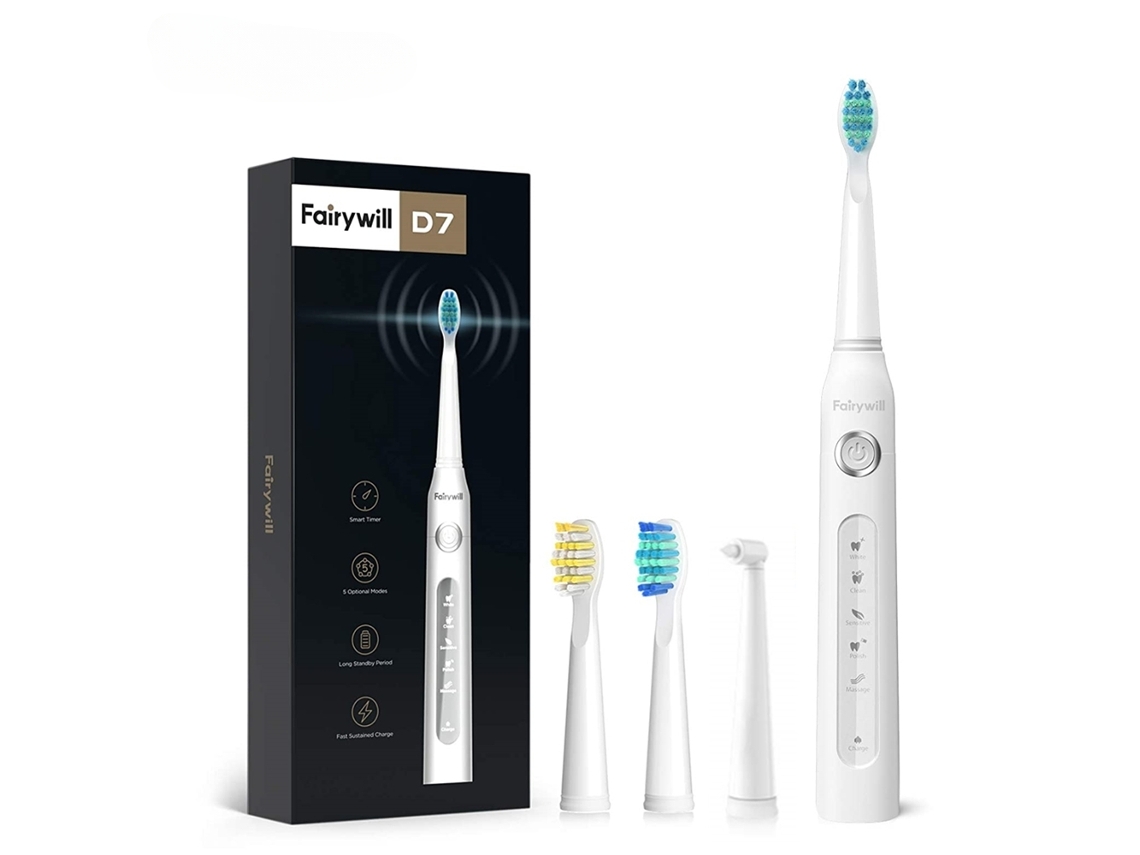 Cepillo de dientes eléctrico ECELEN Fairywill D7/FW507 Blanco