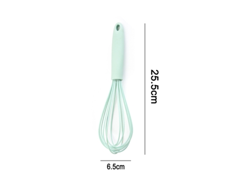 Batidor para hornear Batidor de silicona Batidor de mano Batidor de mano Batidor de plástico manual -verde Verde claro
