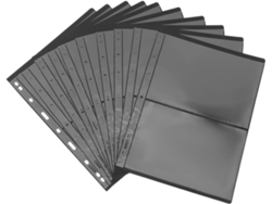 Álbum Para 10 Sellos, Pvc Negro Transparente, Fácil De Usar.