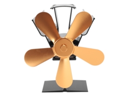 Ventilador De Estufa De Leña De 5 Aspas Accionado Por Calor Para Chimenea/estufa De Pellets De Oro