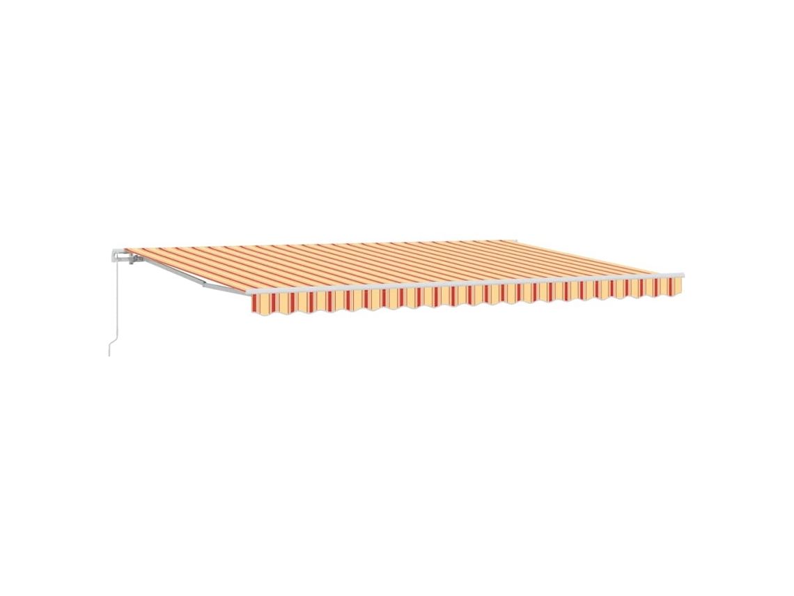 Maison Exclusive - Toldo Retráctil Manual Amarillo Y Naranja 500 X 350 Cm