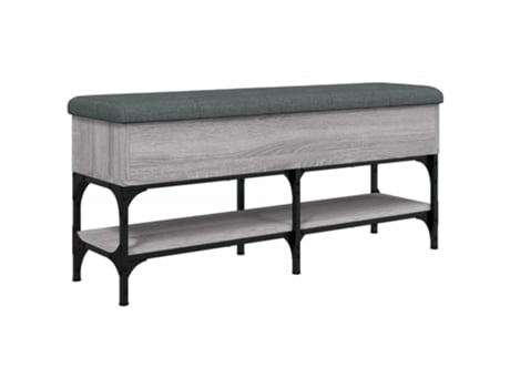 Banco zapatero madera de ingeniería VIDAXL gris Sonoma (102x32x45 cm)