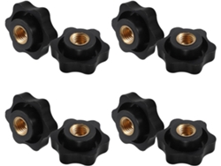 8 Piezas Tuercas Mango Flor M10 Diseño Agujero Pasante