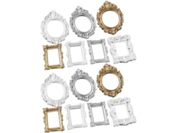 Marcos Redondos Decorativos Resina Estilo Barroco 14 Piezas Accesorios Manualidades Ideales Decorar Fundas