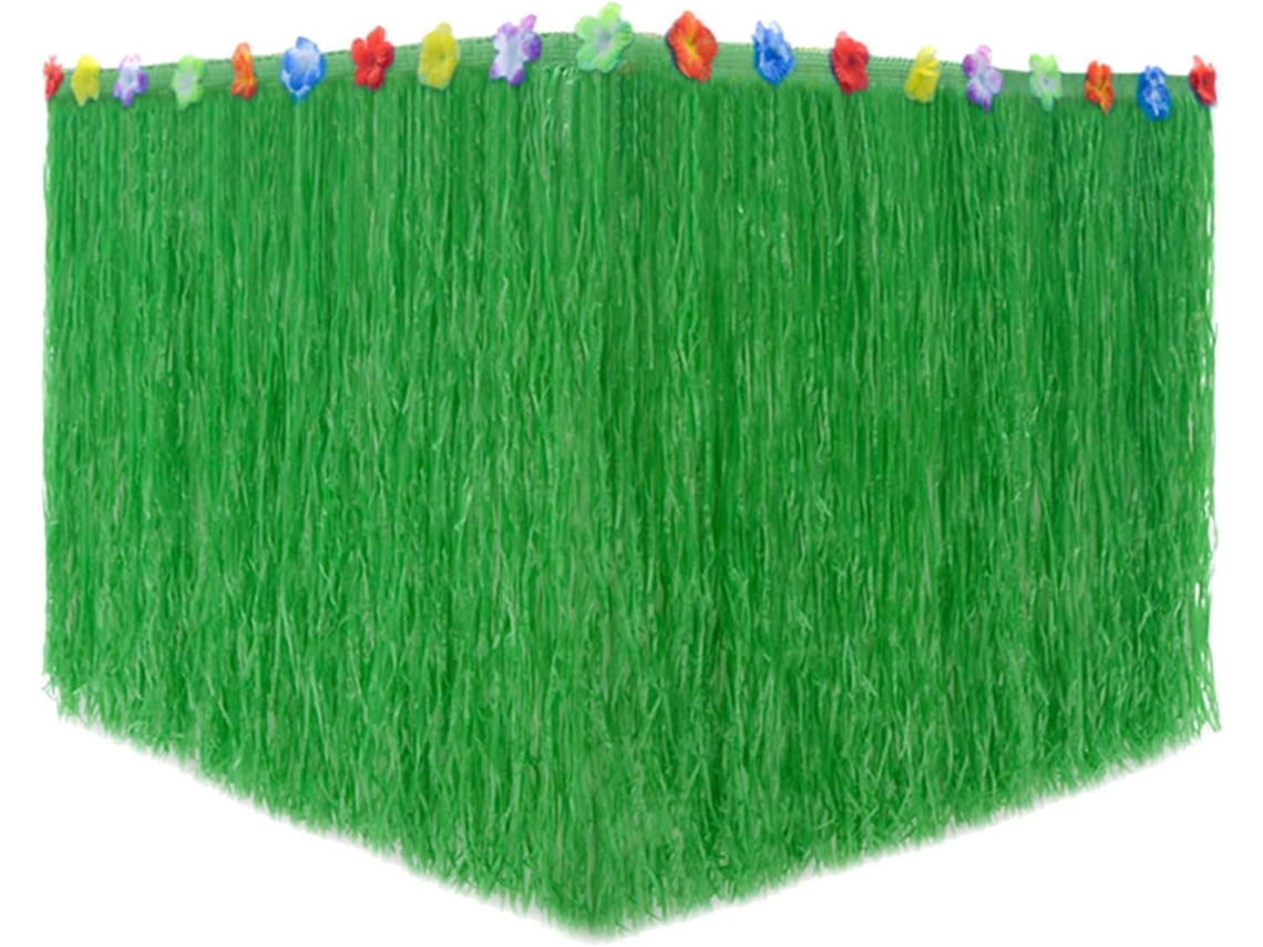 Falda De Mesa De Hierba, Falda Para Fiestas, Decoración Hawaiana Con Temática De Playa Tropical.