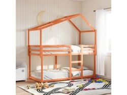 Techo De Cama Infantil Madera Maciza Pino Marrón 60x99x139,5 Cm