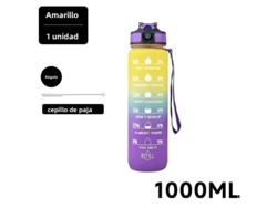 (amarillo 1000ml) Botella De Agua A Prueba De Fugas, Adecuada Para Deportes Y Viajes.