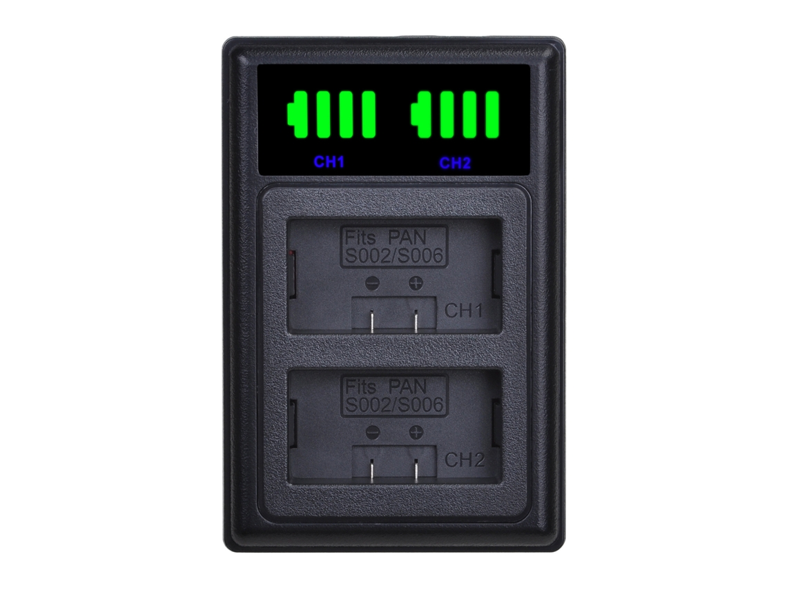 Cargador de batería Eifson para cámaras Panasonic CGA S006/S002, DMC FZ7, FZ8 y FZ18