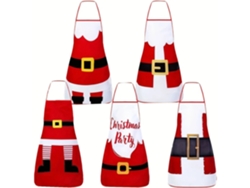Conjunto de 5 delantales navideños divertidos, 52 x 72 cm, Digitallab