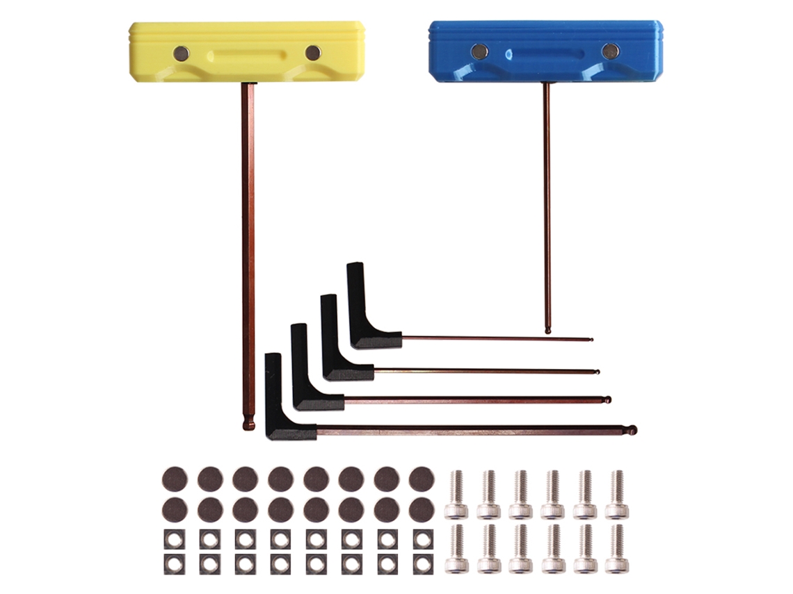 Kit Herramientas Llave Allen T-handle Destornillador 1.5-5mm Con Tornillos M3x8 Tuercas Y Imánes Accesorios Impresora 3d
