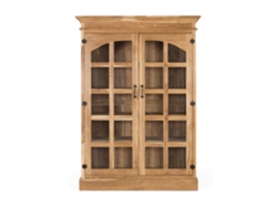 Libreria De Teca Maciza Con 2 Puertas De Cristal