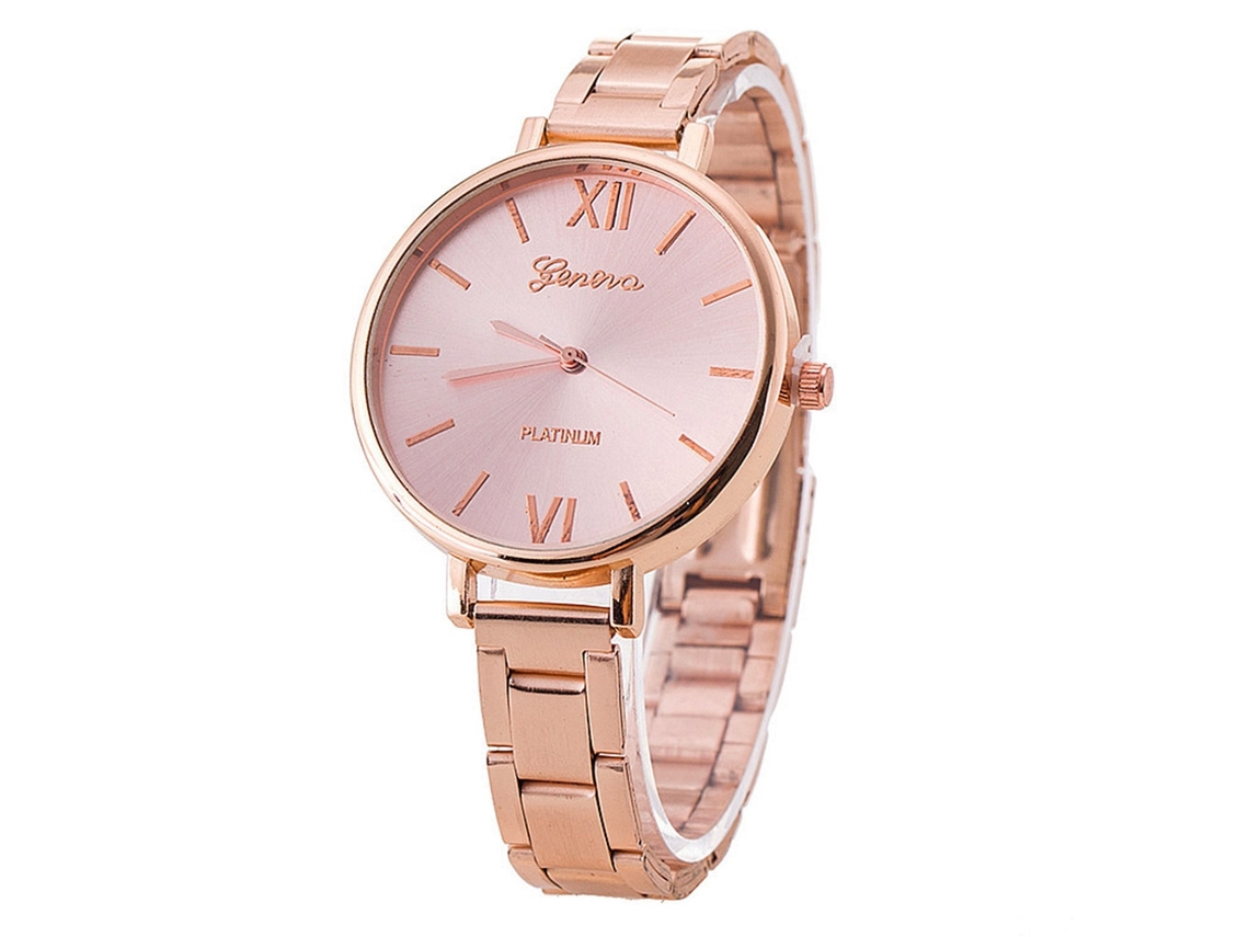 Reloj De Pulsera De Acero Para Hombre Con Brazalete, Estilo Moderno, Movimiento De Cuarzo, Oro Rosa.
