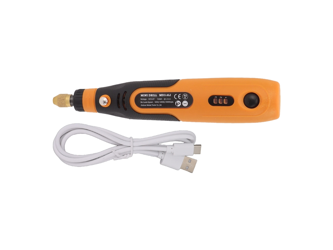 Mini lijadora eléctrica inalámbrica de 3,6 V con 3 velocidades para tallar y lijar madera.
