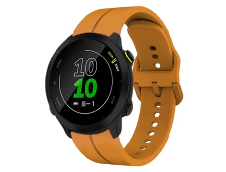 Correa de reloj inteligente para Garmin Forerunner 158 de silicona con bucle de 20 mm (amarillo ámbar)
