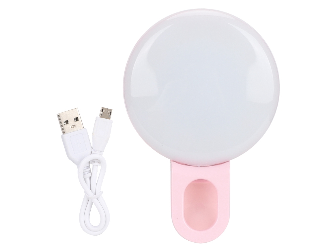 Linterna De Selfie Con 9 Niveles De Brillo Mini Recargable Portátil Anillo De Luz De Relleno