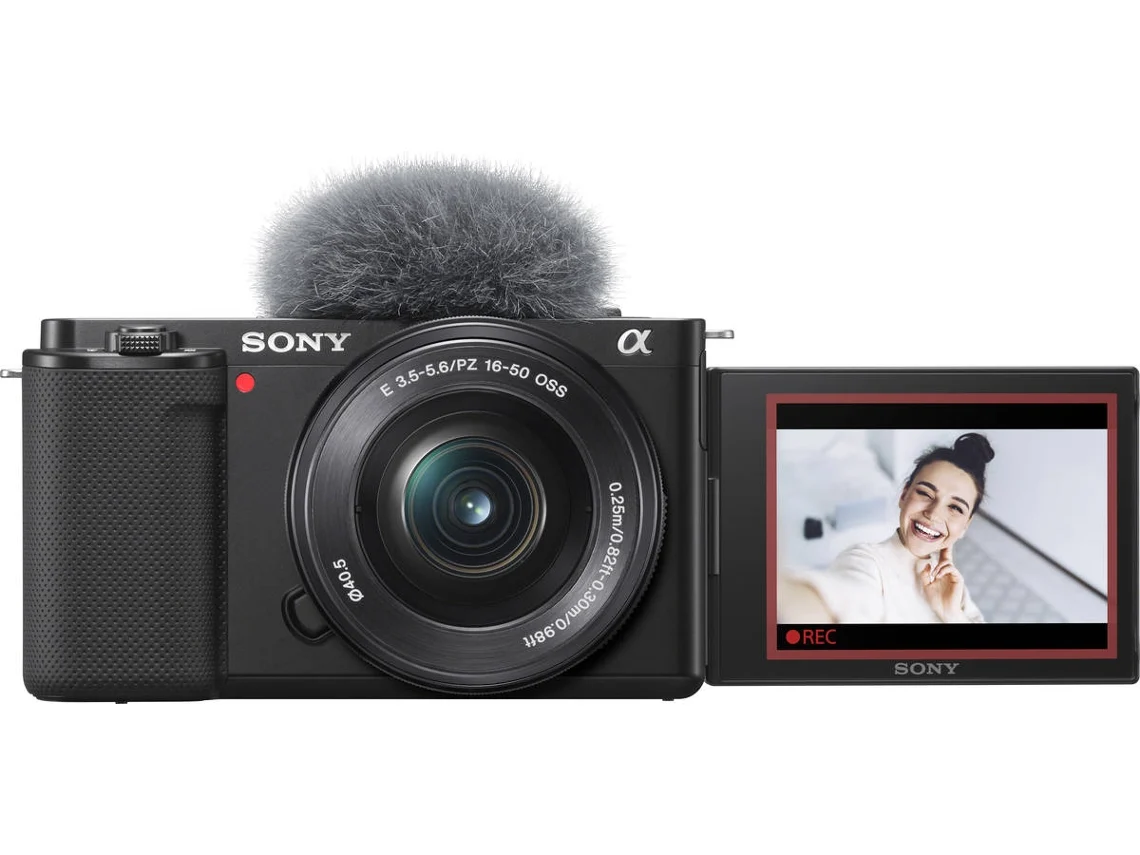 Kit Cámara SONY ZVE10BDI (Negro - 24.2 MP - Sensor: APS-C - ISO: 100 a 6400)