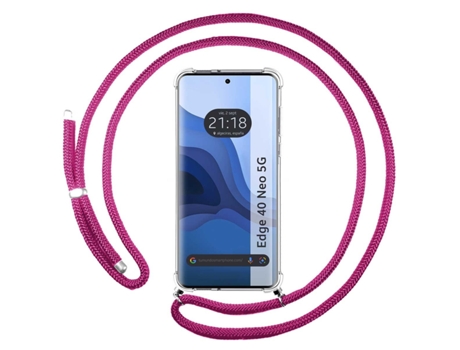 Funda Fucsia para Motorola Edge 40 Neo 5G TUMUNDOSMARTPHONE Silicona Rosa