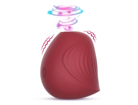 Mini vibrador de masaje de succión para mujer (rojo) YIZHOOD