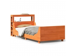 Maison Exclusive - Cama Sin Colchón Madera Maciza De Pino Marrón Cera 100x200 Cm
