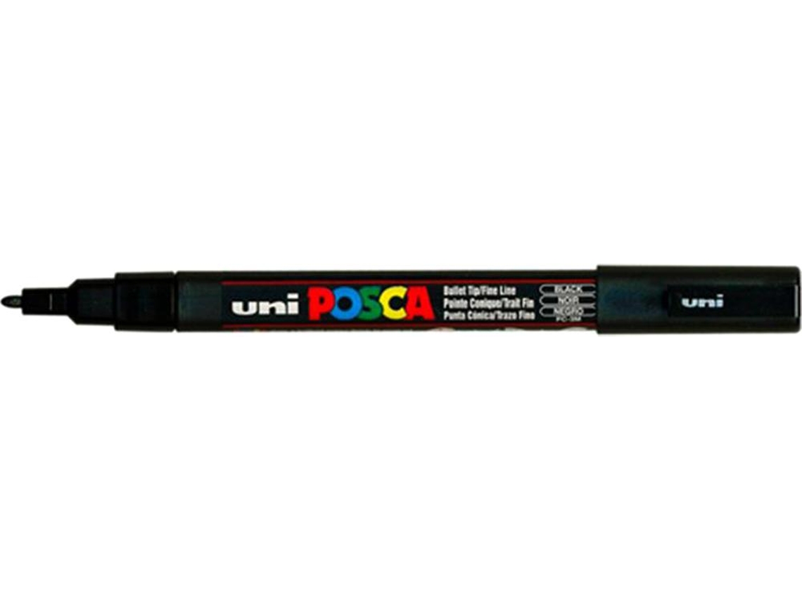 Marcador Uni Posca Pc 3M Preto Preço para Uni Venda Múltiplos 12