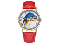 Reloj De Pareja Zhoulianfa, Correa De Pu, Esfera Redonda, Cuarzo, Estilo Casual, Rojo.