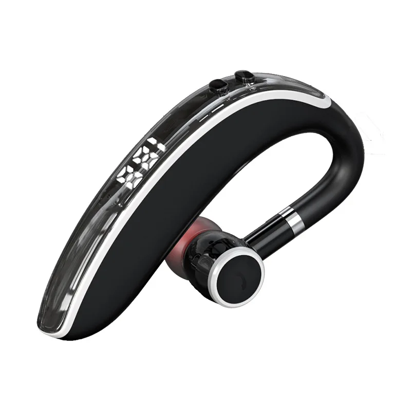 (negro) True Wireless Bluetooth Auriculares Con Reducción De Ruido, Auricular Colgante Enc Doble Micrófono