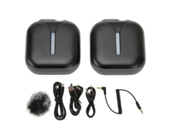 Microfone Lavalier Sem Fio Profissional Redução De Ruído Plug And Play Para Live E Entrevista Outdoor