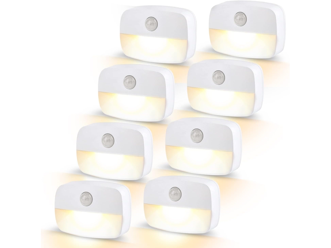 8 Luces Led C Sensor Movimiento Auto On Off Para Armario Pasillo Escaleras Cocina