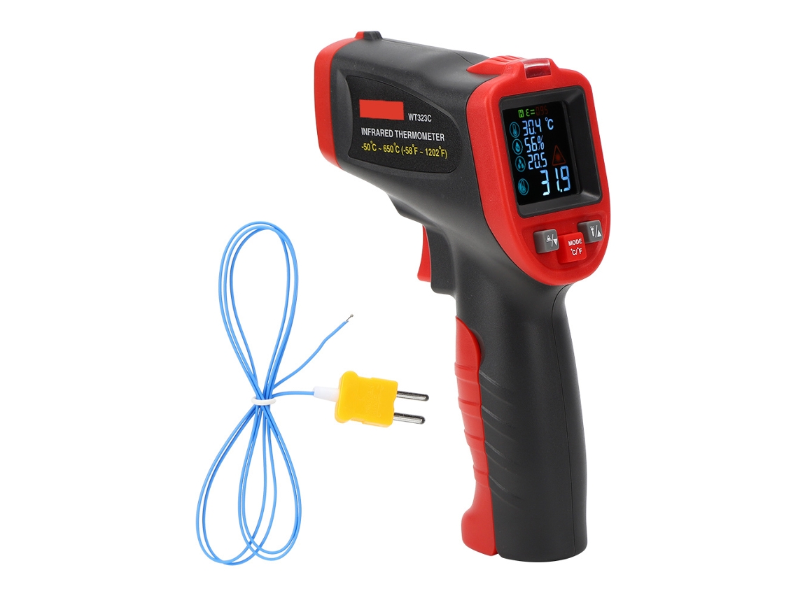 Termómetro Infravermelho Industrial De Mão Wt323c -50℃-650℃ Tester De Temperatura