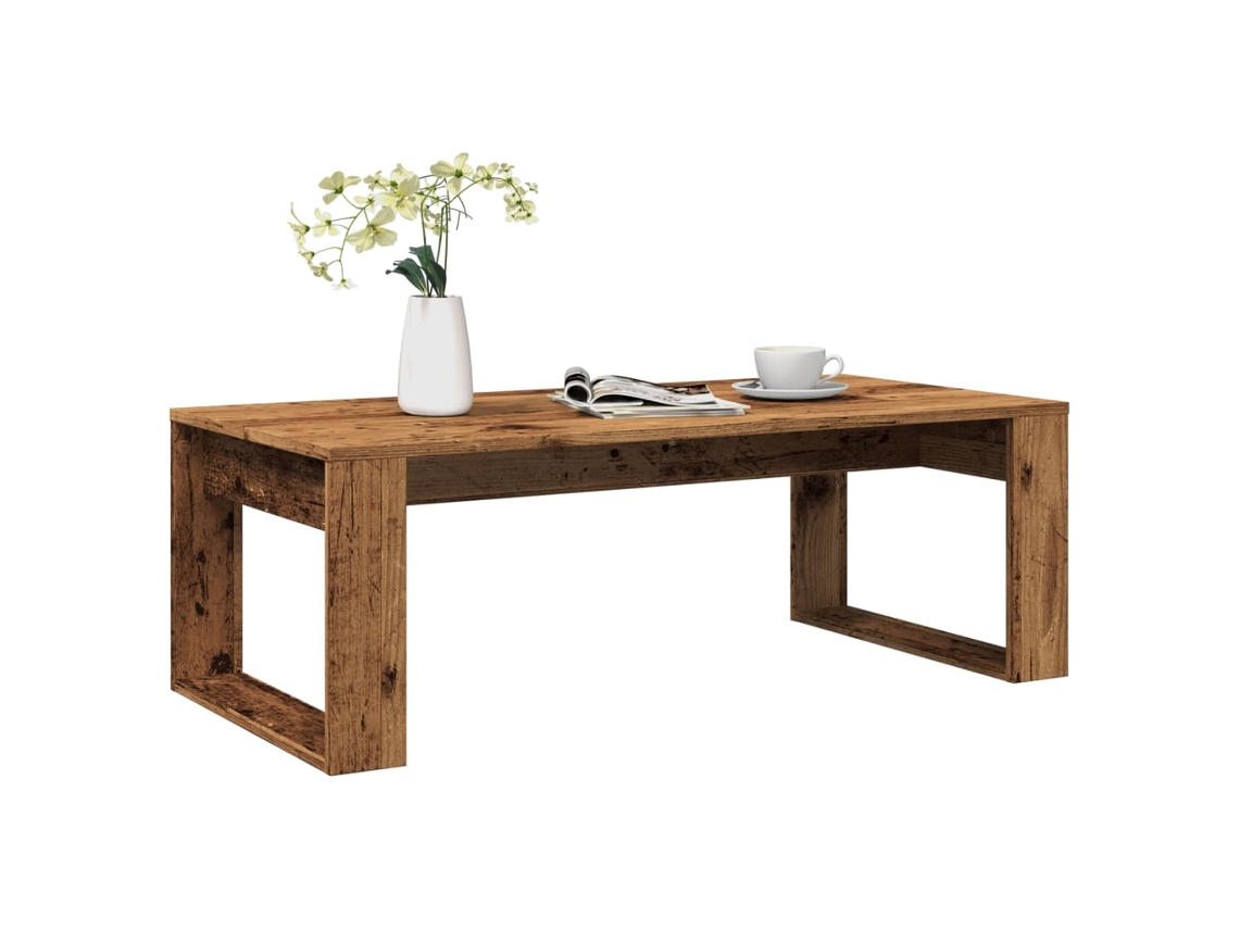 Mesa De Centro Madera De Ingeniería Envejecida 102x50x35 Cm