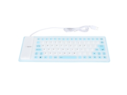 Teclado De Silicona Sellado, Ligero, Portátil, Silencioso, Suave Y Cómodo, Con 85 Teclas - Azul