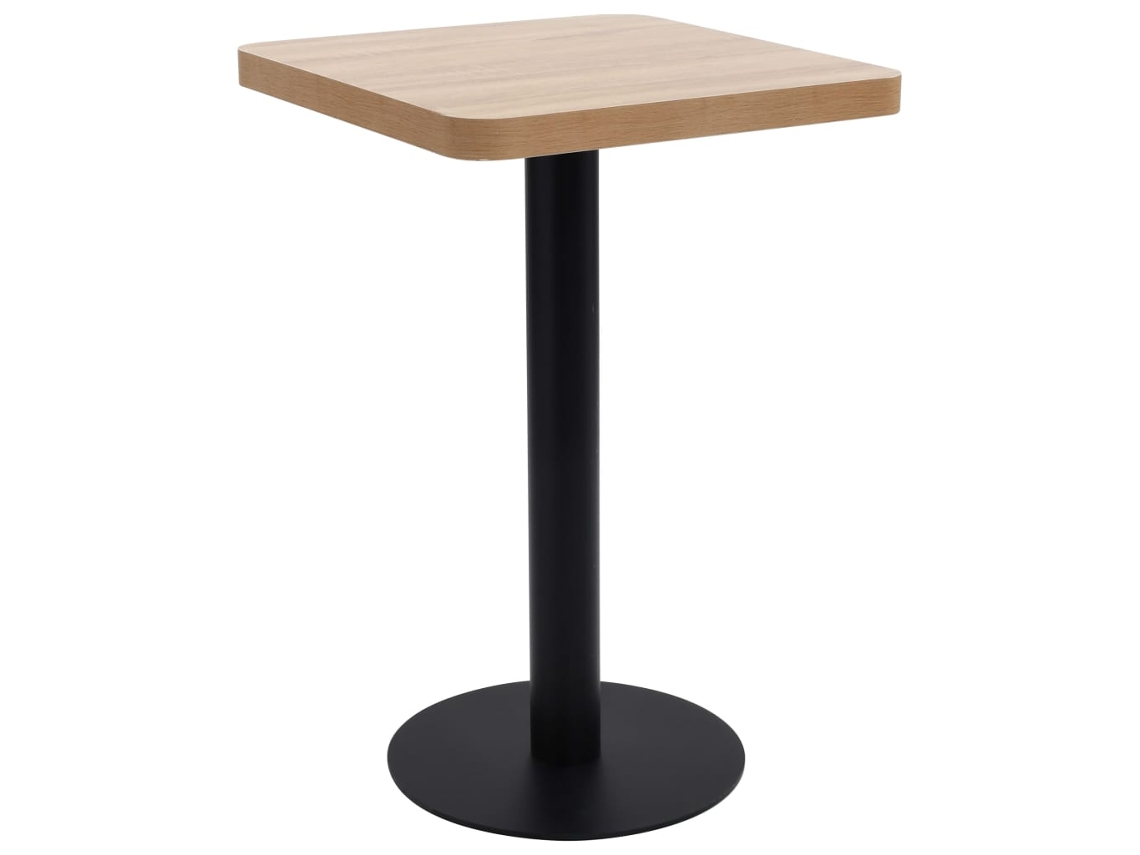 Mesa de bistró de 50 x 50 cm, MDF, marrón claro, DKD HOME DECOR
