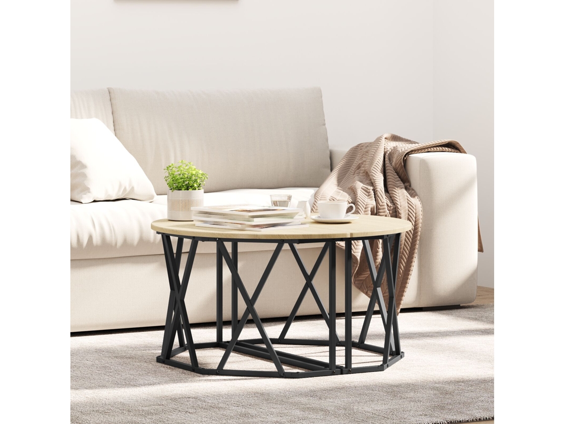 Mesa De Café Sonoma Oak 80x80x42 Cm Madera Ingenierizada