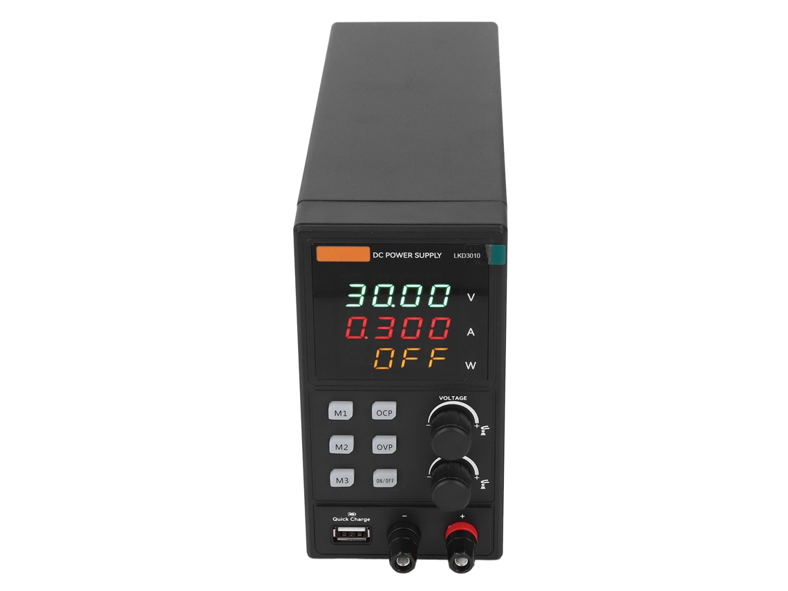 Fuente de alimentación CC variable de 30 V y 10 A con pantalla LED de 4 bits y puerto USB de 5 V y 2 A LKD3010