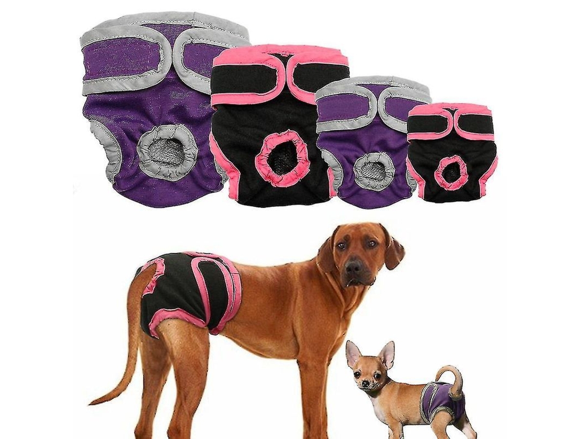 Pañales reutilizables de secado rápido para perras, absorbentes y cómodos, con cintura ajustable y tejido de algodón, para el cuidado de la mascota.