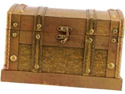 Caja De Joyería/cofre Del Tesoro De Madera Antigua, 1 Pieza, Gran Capacidad, Para Guardar Artículos De Papelería, Juegos Y Otros Objetos.