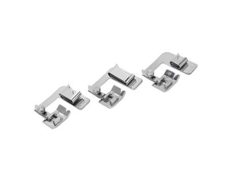 Conjunto de 3 Prensatelas Laminados de Acero Inoxidable para Máquina de Coser HURRISE