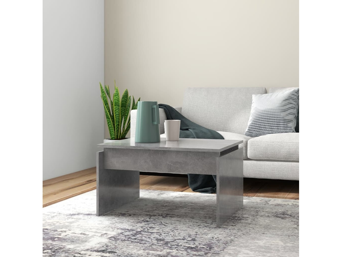 Mesa de centro HARLANV1 de 68x50x38 cm en madera gris cemento.