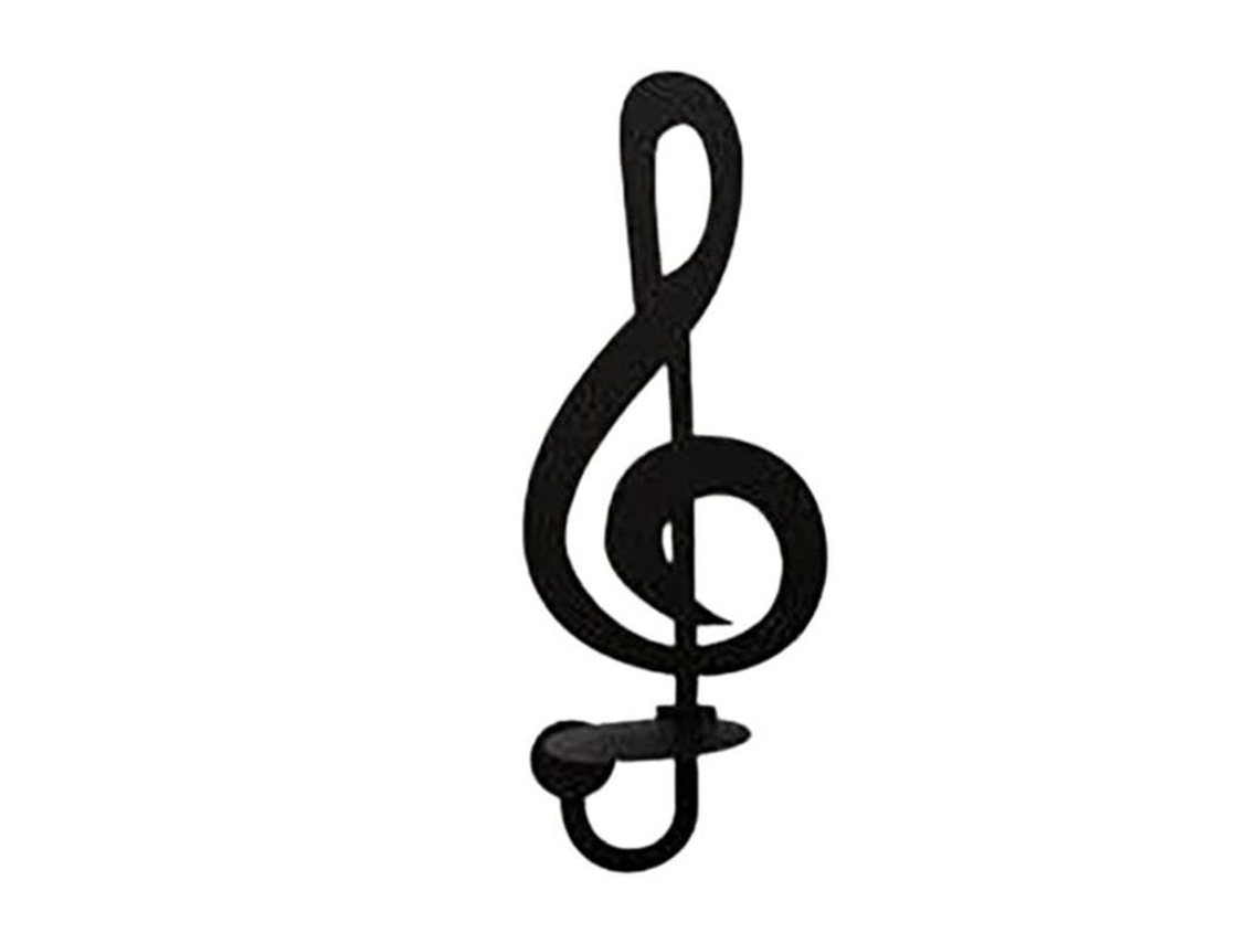 Aplique De Pared Negro Con Forma De Nota Musical, Diseño Creativo De Metal Para Iluminación Interior.