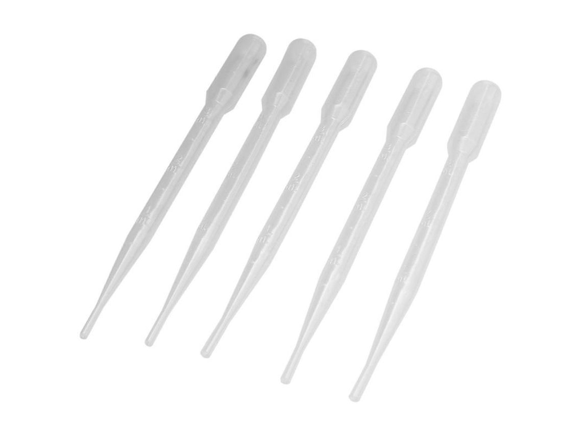 Pipetas Graduadas De Polietileno (3 Ml) - 100 Unidades Para Laboratorios Y Transferencia De Líquidos - Transparentes