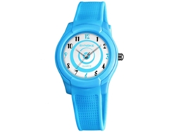 Reloj De Pulsera Analógico De Cuarzo Resistente Al Agua Con Dial Redondo Synoke (azul)
