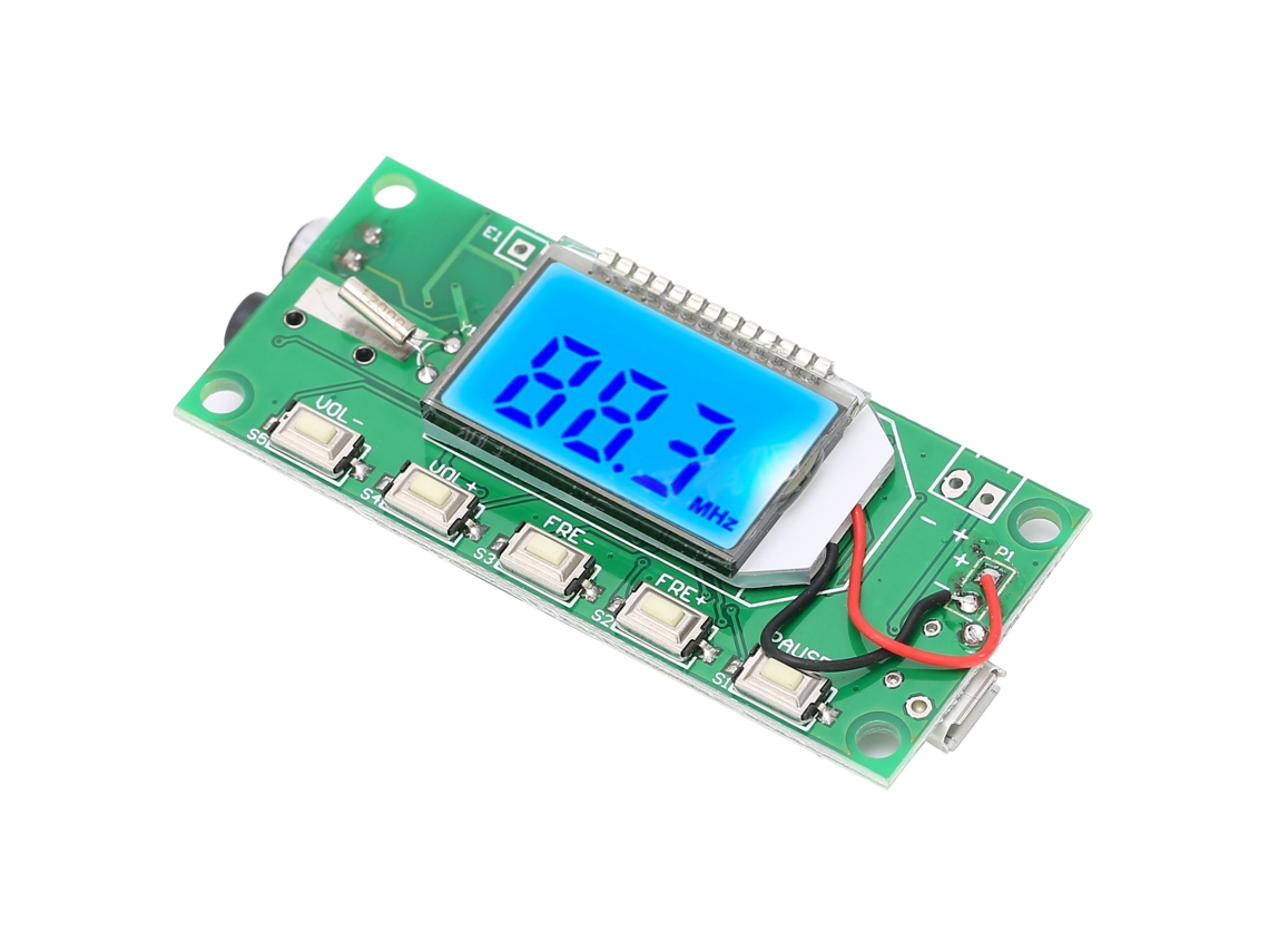 Módulo transmisor FM estéreo digital 2026as con pantalla LCD 87-108MHz 3-5V