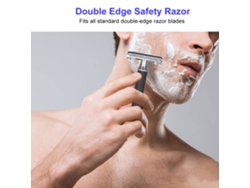Navaja De Afeitar Para Hombres De Borde Doble Con Apertura De Mariposa Clásica Manual Para Limpieza Facial