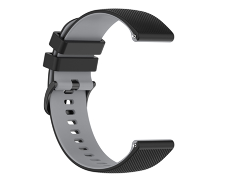 correa de reloj de silicona NegroGris 20 mm Samsung Galaxy Watch 5/5 Pro/4 40 mm 44 mm/3 41 mm/Gear Support/ Huawei Watch GT3/GT2 42 mm/Garmin Fore...
