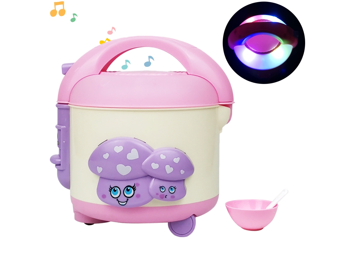 Dan26-olla Arrocera Eléctrica Con Música Y Luz Ruedas Universal Evitación Obstáculos Mini Casa Juguete Cocina Regalo Niños