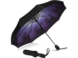 Paraguas De Viaje Automático, Compacto, Ligero Y Resistente Al Viento, Con Funda Tipo Mochila Pequeña.